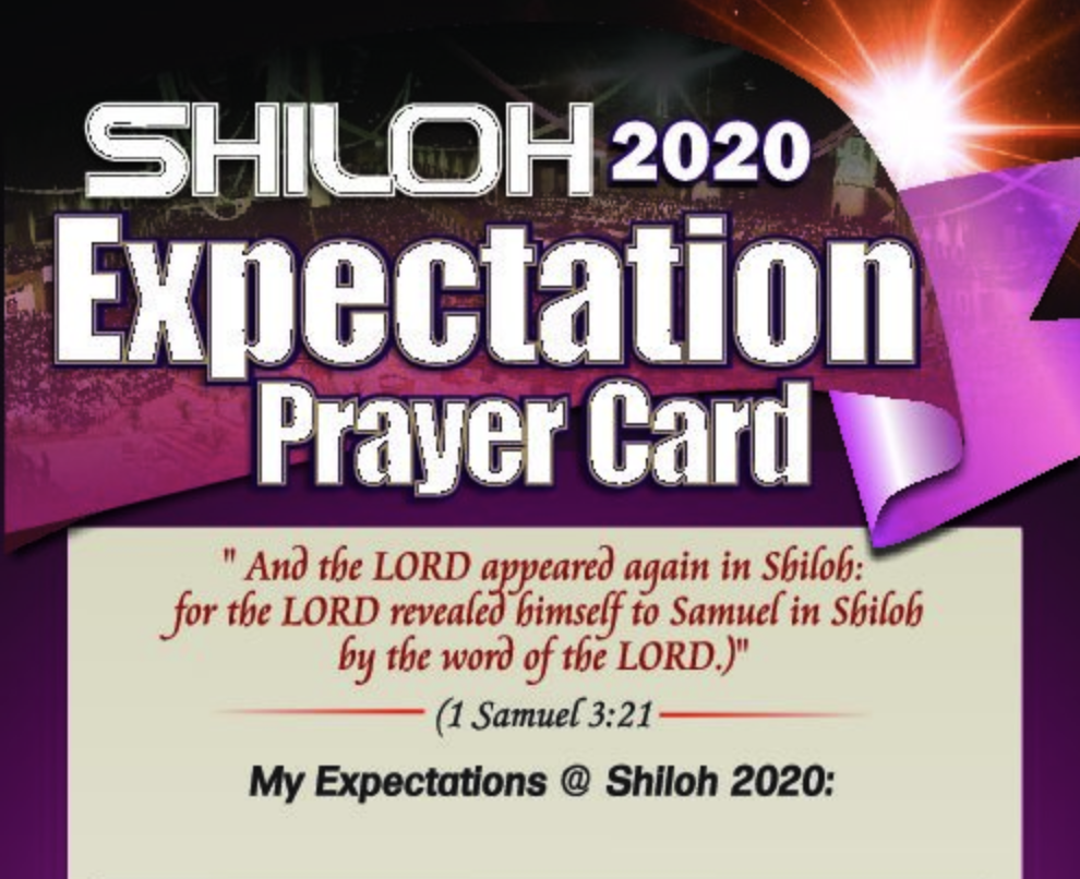 Shiloh Expectation Card