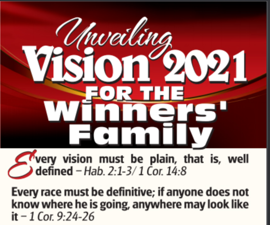 Unveiling Vision 2021 For The Winners Family
